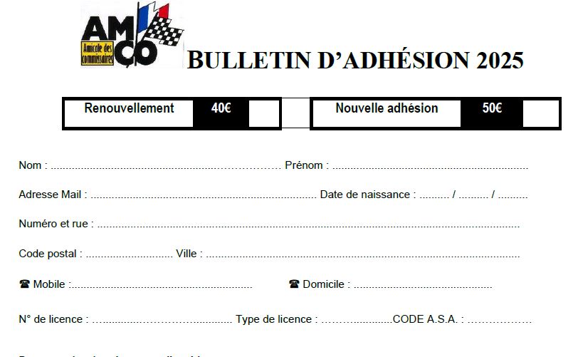 Extrait bulletin adhesion 2025